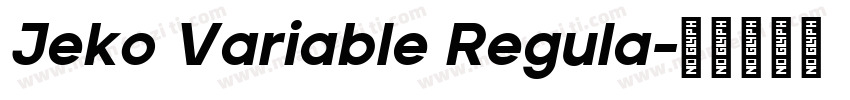 Jeko Variable Regula字体转换